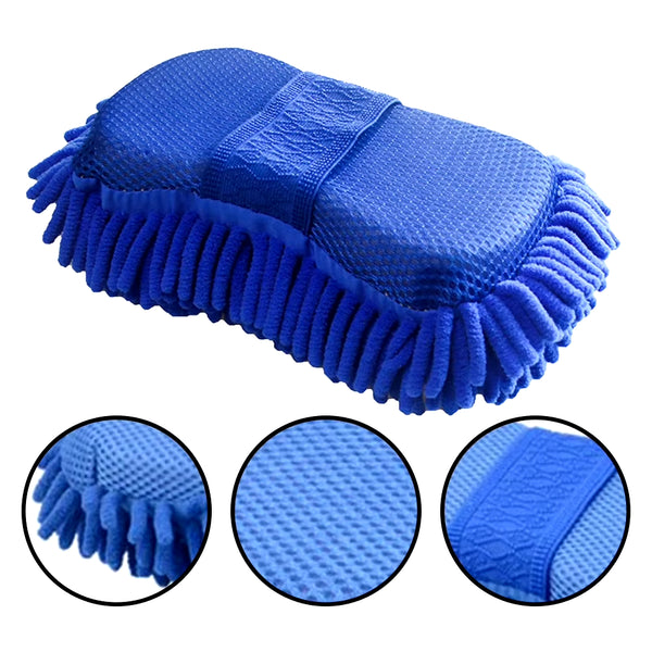 Éponge de lavage microfibre chenille pour voiture