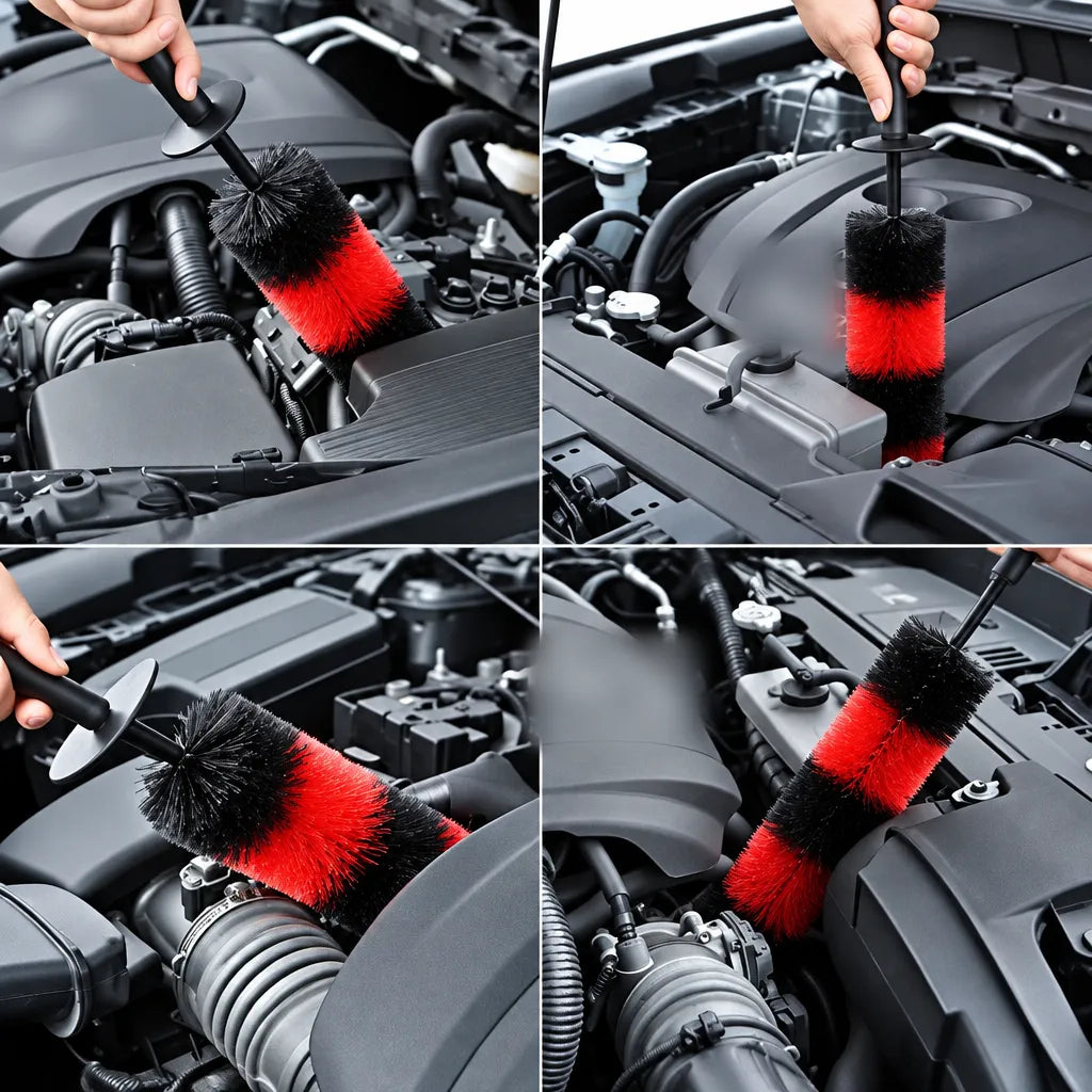 Brosse dans un compartiment moteur